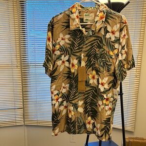 Tropical Floral Button Down Shirt